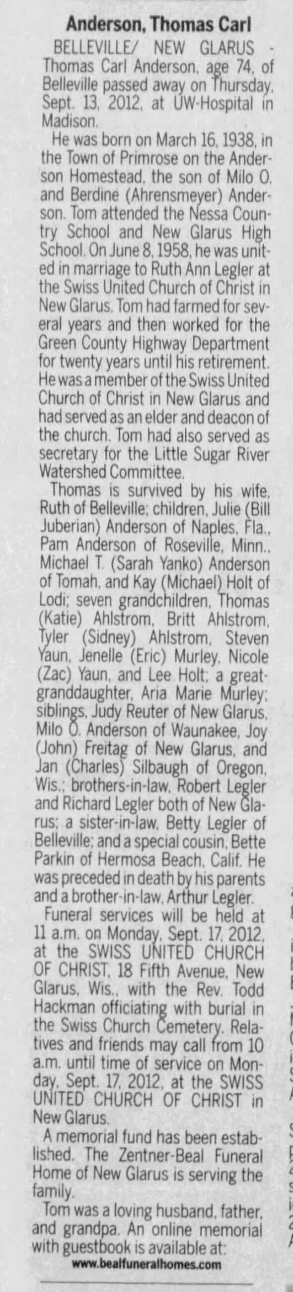 Clipping from Wisconsin State Journal